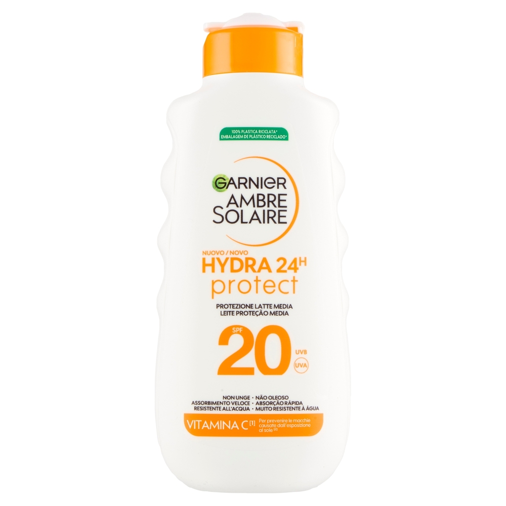 Garnier Ambre Solaire Hydra 24H Protect Protezione Latte Media SPF20 175 ml